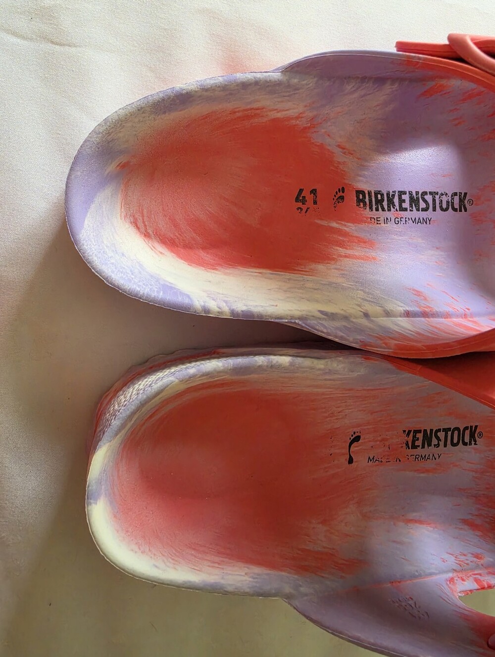 Birkenstock Arizona Essentials EVA Sandals Size 41 Medium/Narrow Coral Purple - Picture 5 of 5